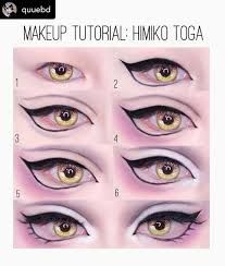 Toga Makeup Tutorial, Himiko Toga Cosplay Makeup, Easy Anime Makeup, Toga Himiko Makeup Tutorial, Toga Himiko Makeup, Toga Cosplay Makeup, Emo Makeup For School, Toga Makeup, Aegyosal Makeup