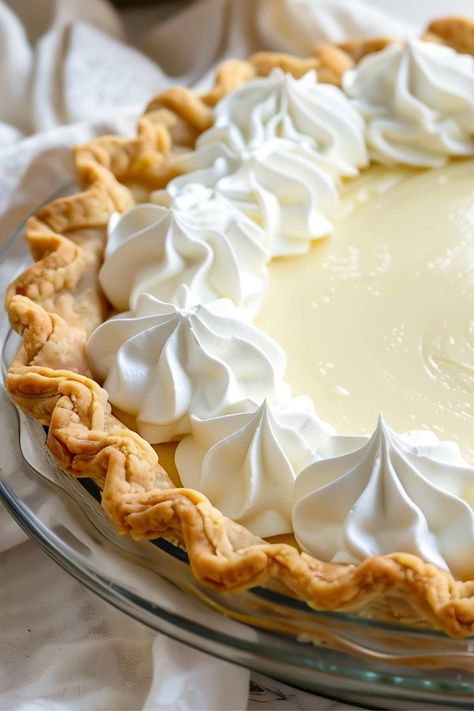 Vanilla cream pie is pure bliss! With its silky custard, buttery crust, and a cloud of whipped cream, it's the perfect blend of flavors and textures. Each bite is a comforting hug in dessert form. Vanilla Pie Filling Homemade, Vanilla Bean Pie, Vanilla Cream Pie Recipes, Pie Contest Winning Pies, Vanilla Pie Recipe, Custard Pie Recipe Easy, Vanilla Cream Pie, Vanilla Pie, Vanilla Dessert