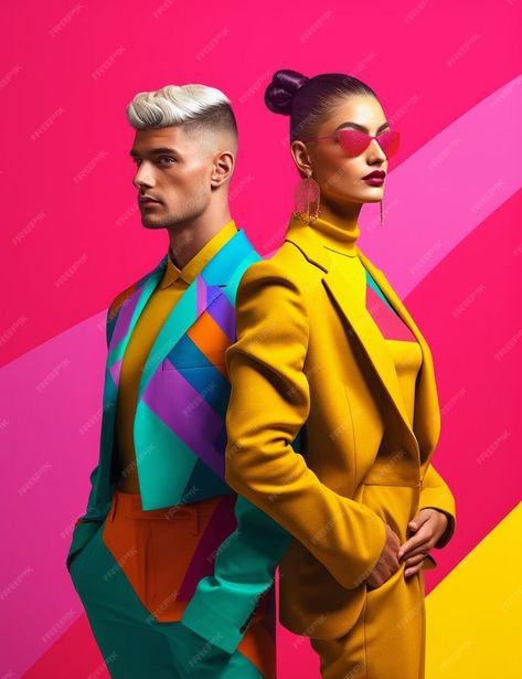 Premium AI Image | A man and a woman are posing for a fashion models poster Models Poster, Fashion Model Poses, Women Magazines, Female Poses, Male And Female, Model Poses, Concept Store, Fine Arts, Male Models