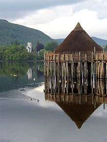 Roundhouse (dwelling) - Reconstructed crannog on Loch Tay, Scotland Artificial Island, Scotland History, Beautiful Scotland, Scottish History, The Celts, Travel Scotland, Scottish Castles, Unique Houses, Round House