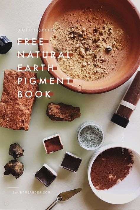 Download a free natural earth pigment book and learn how to find earth pigments, make earth pigment powder, and make paint from rocks. #earthpigments #watercolorpaint #watercolors Diy Paint From Nature, Natural Pigment Art, Paint Pigment Powder, Earth Pigments Diy, Paint Made From Nature, Natural Pigments Diy, Natural Paints Diy, Painting With Natural Dyes, How To Make Paint From Nature