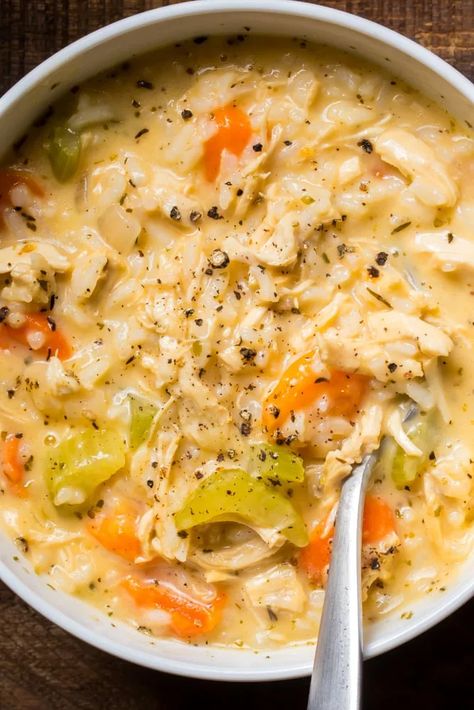 Turkey Rice Soup 1 Turkey Rice Soup Crockpot, Rice Soup Crockpot, Turkey Barley Soup, Turkey And Rice Soup, Soups Keto, Easy Turkey Recipes Thanksgiving, Using Leftover Turkey, Creamy Turkey Soup, Turkey Rice Soup