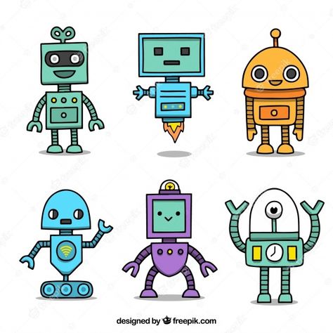 Cute Robot Art, Robots Art Drawing, Robot Drawings, Robot Clipart, Robots Artworks, Robot Cartoon, Robot Illustration, Drawing Journal, Arte Robot