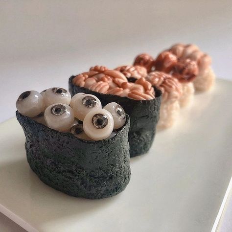 Nightmare foods, a look at artist QimmyShimmy | Myartisreal Magazine | Creepy Food, Body Horror, Baby Eating, Weird Food, Clay Art Projects, Creepy Art, The Flesh, 판타지 아트, Weird Art