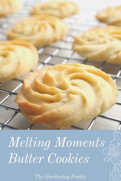 These Melting Moments Butter Cookies are delicately light, with a delicious buttery flavor and truly melt in your mouth deliciousness.

Filled with vanilla buttercream and strawberry jam, these beautiful cookies are an absolute treat. Viennese Whirls, Butter Cookies Easy, Melting Moments, Easy Bake, Lost 100 Pounds, Butter Cookies Recipe, Gateaux Cake, Beautiful Cookies, Vanilla Buttercream