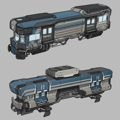 Futuristic Train Concept Art, Sci Fi Train Concept Art, Metro Concept Art, Train Design Concept, Sci Fi Train, Train Concept Art, Cyberpunk Train, Train Future, Minecraft Train