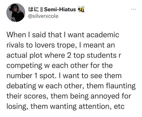 How To Write Academic Rivals To Lovers, Academic Rival Aesthetic, Rival Prompts, Academic Rivals To Lovers Quotes, College Au Prompts, Academic Rivals Prompts, Academic Rivals To Lovers Prompts, Academic Rivals To Lovers Books, Academic Rivals To Lovers Aesthetic