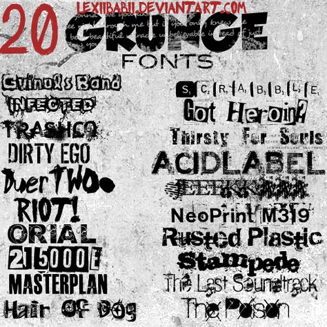 20 grunge free fonts- completely amazing!!! Canva Grunge Fonts, Heavy Metal Font, Black Metal Font, Tattoo Writing Fonts, Grunge Fonts, 90s Font, Grunge Text, Grunge Typography, Neo Grunge