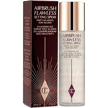 Charlotte Tilbury Airbrush Flawless Setting Spray (100ml / 3.5 Fl Ozl),Clear Hydrating Setting Spray, Charlotte Tilbury Airbrush Flawless, Morning Makeup, Fixing Spray, Milani Cosmetics, Foundation Primer, Flawless Foundation, Finishing Spray, Airbrush Makeup