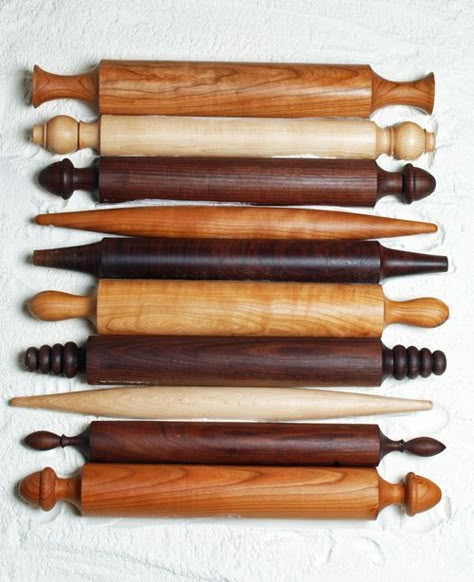 FGmarket.com | Vermont Rolling Pins: Not Your Grandma’s Rolling Pin #rollingpin #Vermont #kitchen #VermontRollingPins Deco Champetre, Lathe Projects, Cool Wood Projects, Turning Projects, Wood Turning Projects, Rolling Pins, Antique Kitchen, Wooden Utensils, Kitchen Vintage