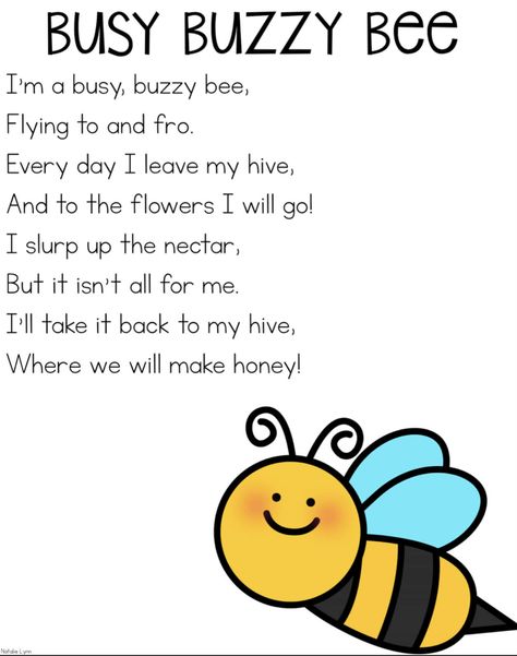 Bug Circle Time Activities, Bee Songs, Insect Circle Time Preschool, Bumble Bee Song Preschool, Bee Bee Bumble Bee Song, Baby Bumble Bee Song, Toddler Circle Time, Preschool Poems, Music For Toddlers