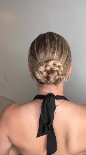 Slick Back Hair Styles, Senior Prom Hair, Braided Bun Tutorial, Braided Low Bun, Womens Sports Wear, Plaited Bun, Sound Of Music Costumes, Slick Backs, Slicked Back Hairstyles