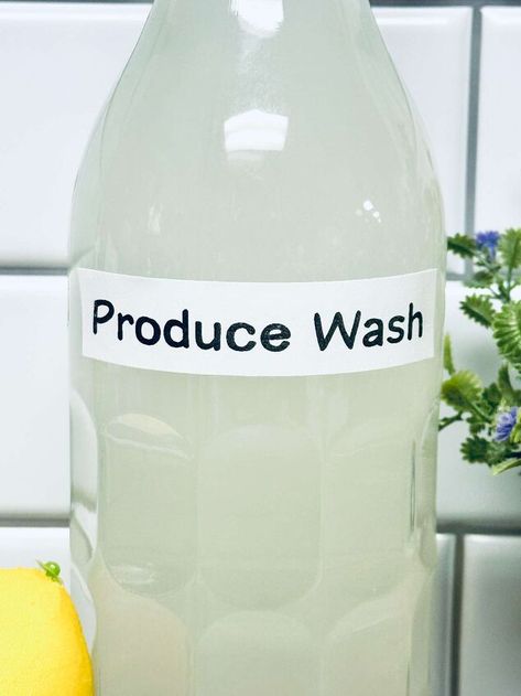 Wash your fresh produce with this easy DIY veggie and fruit wash that you can make at home. Here is how to make it!    Get rid of pesticides with this highly recommended organic triple-action fruit and veggie cleaner! Summer time means lots of fresh  fruits and  veggies. We love all the extra home grown goodness this time of year and fresh farmers market goods are always fantastic to enjoy. If your family also loves all the fresh fruits and veggies, chances are you use a produce wa… Diy Fruit And Vegetable Wash, Diy Veggie Wash, Diy Produce Wash, Produce Wash, Fruit Veggie Wash, Fruit Wash, Vegetable Wash, Diy Hand Soap, Fruit And Vegetable Wash