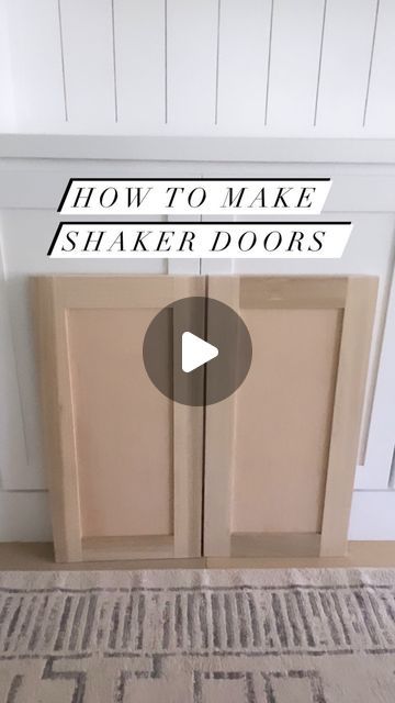 Natalie Park | DIY, Builds & Design on Instagram: "Shaker doors anyone?   Here’s how I made these shaker-style cabinet doors! I made these doors for an upper cabinet for my current drop-zone/mud space project! Reveal coming soon btw 😉   This is my second go-around at this, so check out my highlight bubble (Built-ins pt.3) for more details on how I made these shaker-style cabinet doors. It’s all saved there for you ☺️   Feel free to drop any questions you may have in the comments! ⬇️  #parkplaceabode #diyprojects #diyhome #homediy #homediyproject #homediyprojects #diyit #homerenovations #homesweethome #reelsofinsta #builtins #custombuiltins #homedecor #designtips #homedesign #shakercabinets #shakerdoors #woodworking" Shaker Style Cupboard Doors, Replacement Kitchen Cabinet Doors Uk, Inside Cabinet Doors, Shiplap Kitchen Cabinet Doors, Kitchen Cabnit Doors Ideas Diy, How To Build Shaker Cabinet Doors, Diy Cupboard Doors Makeover, Adding Trim To Cabinet Doors, Redo Cabinet Doors