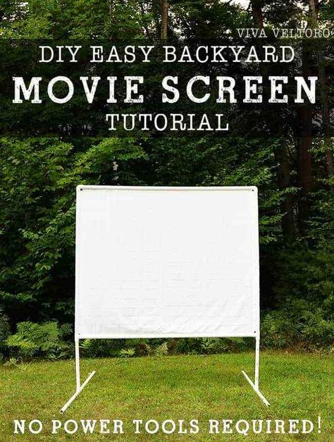 Backyard Movie Screen, Cinema Outdoor, Diy Outdoor Movie Screen, Backyard Movie Theaters, Outside Movie, Outdoor Movie Theater, Outdoor Movies, Outdoor Movie Night, Outdoor Movie Screen