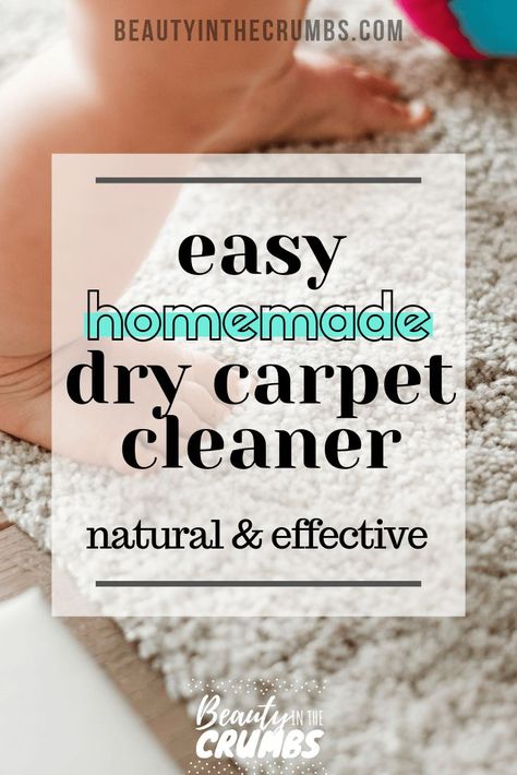 simple, natural, and non toxic DIY homemade Dry Carpet Cleaner to lift stains, deodorize, and kill built up bacteria. Dry Carpet Cleaner, Homemade Carpet Cleaner, Non Toxic Cleaning Products, Window Cleaning Tips, Non Toxic Cleaning, Non Toxic Home, Lemon Vinegar, Carpet Diy, Clean Carpet