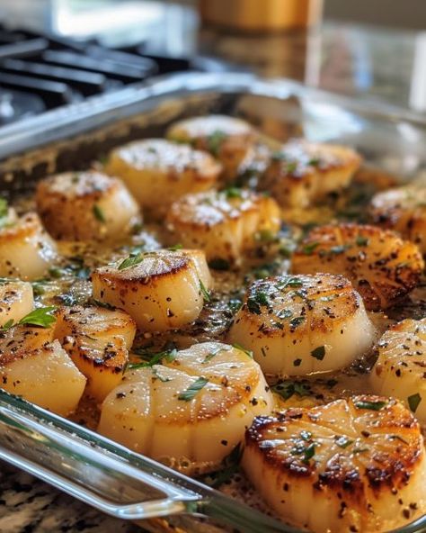 Tonight's the third go at this dish. It's ridiculously delicious Himalayan Salt Block Recipes, Salt Block Recipes, Salt Block Cooking, Seafood Dish Recipes, Baked Scallops, Salt Block, Fish Dinner Recipes, Seared Scallops, Scallop Recipes