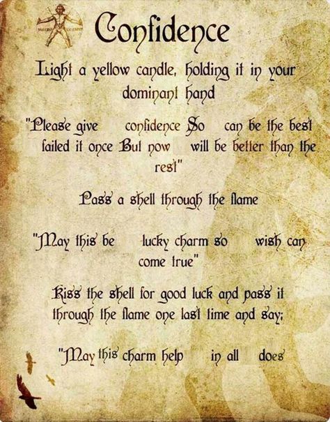 Confidence spell to do for someone else...  I'm going to print out & write in their names in the appropriate places, perform the spell and then burn the paper and place in a small pink bag.  Place the bag in the bottom of a small decorative jar then place the shell on top of the pink bag, like a pillow or display cloth would be used. Going to do this during a full moon for max effect.  And put a stop wagging tongues spell as well. Voodoo Child, Witchcraft Spells For Beginners, Spells For Beginners, Magic Spell Book, Magick Spells, Wiccan Spell Book, Candle Magick, Eclectic Witch, Witchcraft Spell Books