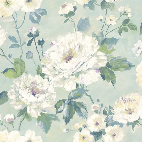 Grandeco Painterly Floral Blue Wallpaper at Homebase.co.uk Bedroom Wallpaper Dark, Floral Bedroom Wallpaper, Floral Wallpaper Living Room, Unique Wall Treatments, Bright Floral Wallpaper, Pantry Wallpaper, Grey Floral Wallpaper, Dark Floral Wallpaper, Floral Wallpaper Bedroom