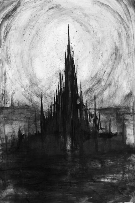 Beautiful!! Castle Drawing, Dark Castle, Gothic Castle, Arte Peculiar, Albrecht Durer, Charcoal Art, Cat Air, Creepy Art, Arte Fantasy