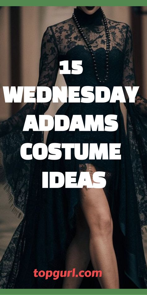 Wednesday Addams Outfit Ideas Wednesday Addams Grown Up, Diy Wednesday Addams Costume Women, Wendsday Outfits Ideas, Wednesday Addams Outfit Halloween, Gothic Tea Party Outfit, Wednesday Adam's Halloween Costume, Wednesday Addams Costume Ideas, Halloween Wednesday Addams, Wednesday Adam’s Costume