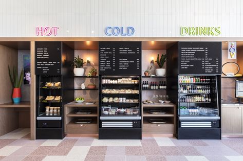 Grab And Go Ideas, Grab N Go, Grocery Store Design, Sydney Hotel, Sydney Airport, Supermarket Design, Mini Market, Hotel Branding, Cafe Interior Design