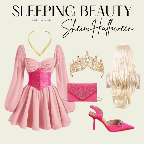 Sleeping Beauty Halloween Costume Aurora Disney Princess Outfit DIY Shein outfit styled looks Princess Costume Accessories, Aurora Sleeping Beauty Disneybound, Disney Bounding Sleeping Beauty, Cute Aurora Costume, Princess Aurora Costume Women, Diy Aurora Costume, Aurora Sleeping Beauty Costume Diy, Diy Aurora Costume Women, Halloween Costumes Sleeping Beauty