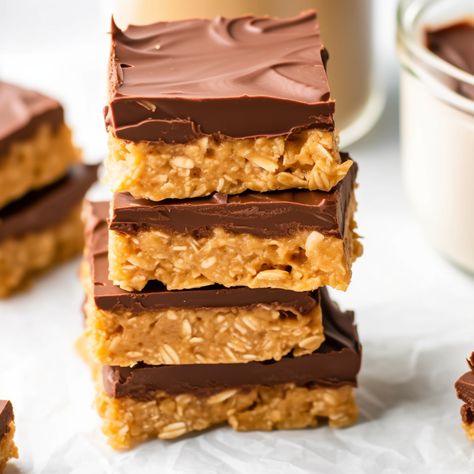 Quick and Simple No Bake Peanut Butter Oatmeal Bars Peanut Butter Honey Oatmeal Bars, Peanut Butter Honey Oatmeal, Oatmeal Peanut Butter Bars, No Bake Oatmeal, Oatmeal Bars Recipes, No Bake Oatmeal Bars, Peanut Butter Oatmeal Bars, Oatmeal Peanut Butter, No Bake Peanut Butter