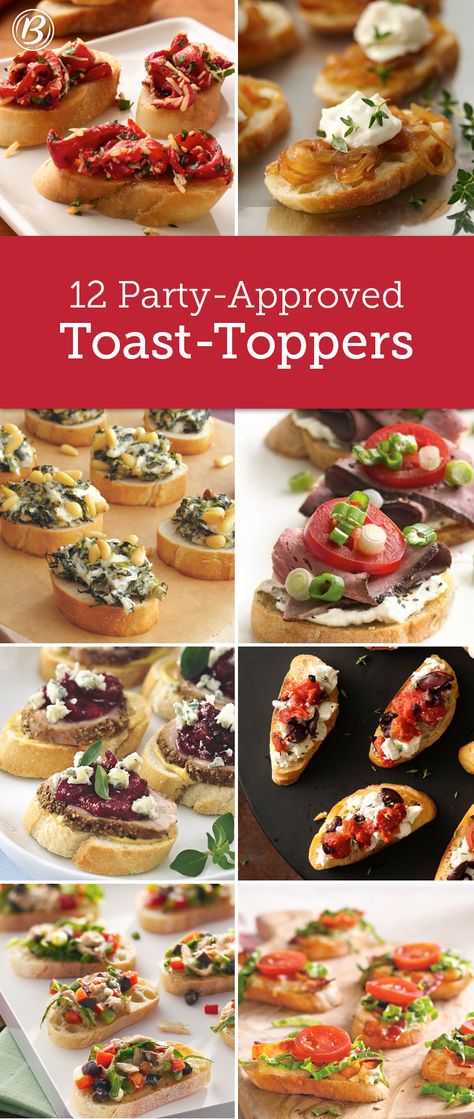 When it comes to topping toast, anything goes! Whether it’s easy crostini or delicious bruschetta you’re after, here are 12 inspiring ideas. Easy Crostini, Appetizer Toasts, Crostini Toppings, Toast Toppers, Bruschetta Appetizer, Easy Bruschetta, Crostini Appetizers, Bruschetta Toppings, Crostini Recipes