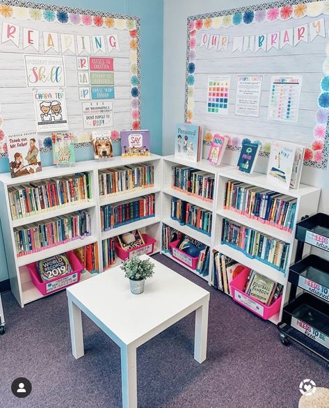 Classroom Set Up, 1st Grade Classroom Set Up, Classroom Instagram, Grade 5 Classroom, Classroom Library Ideas, Classroom Arrangement, Classroom Goals, Dream Classroom, Classroom Makeover