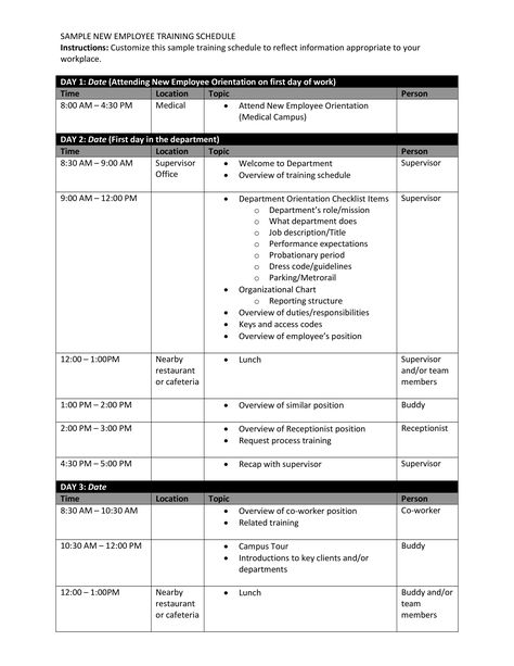 Employee Training Agenda - How to create an employee Training Agenda? Download this Employee Training Agenda template now! Training Outline Template, Training Template Employee, Employee One On One Template, New Employee Training Plan, Employee Training Ideas, New Manager Training, Training New Employees, Onboarding New Employees, New Employee Orientation