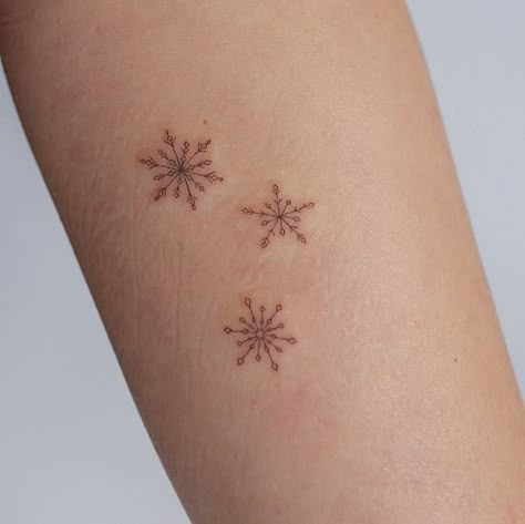 Winter Tattoos, Icelandic Tattoo, Skiing Tattoo, Snowflake Tattoo, Winter Tattoo, Snow Tattoo, Snow Flake Tattoo, Petit Tattoo, Ankle Tattoos For Women