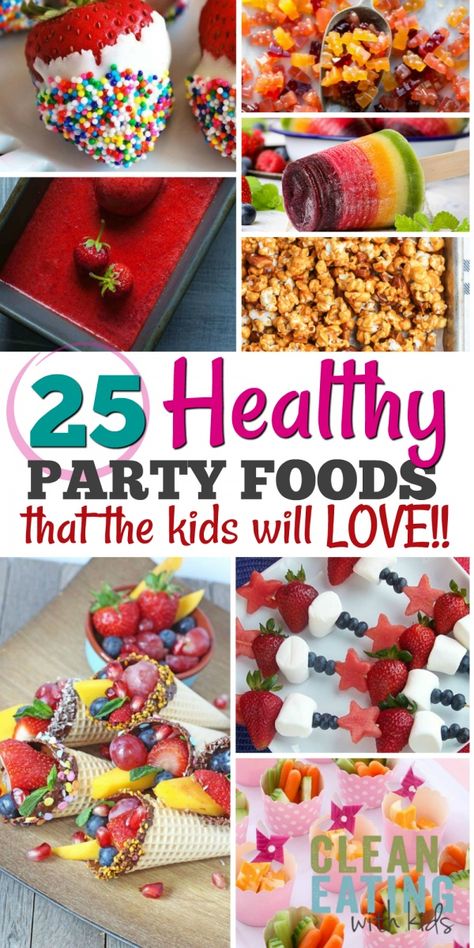 Finally! 25 Healthy Birthday Party Food Ideas that the kids will LOVE!!! Healthy Birthday Party Food, Party Foods For Kids, Party Food For Toddlers, Healthy Birthday Treats, Healthy Party Foods, Healthy Kids Party Food, Kids Birthday Food, Birthday Breakfast Party, Healthy Party Snacks