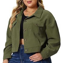 Shacket Plus Size, Olive Green Denim Jacket, Cropped Shacket, Plus Size Clothes For Women, Cropped Flannel, Green Denim Jacket, Corduroy Shacket, Olive Green Shirt, Jacket For Girls