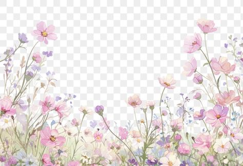 Baby Theme Background, Flowers Background Design, Watercolour Wildflowers, Watercolor Flowers Wallpaper, Watercolor Flowers Png, Floral Watercolor Background, Floral Meadow, Wild Meadow, Watercolor Flower Background