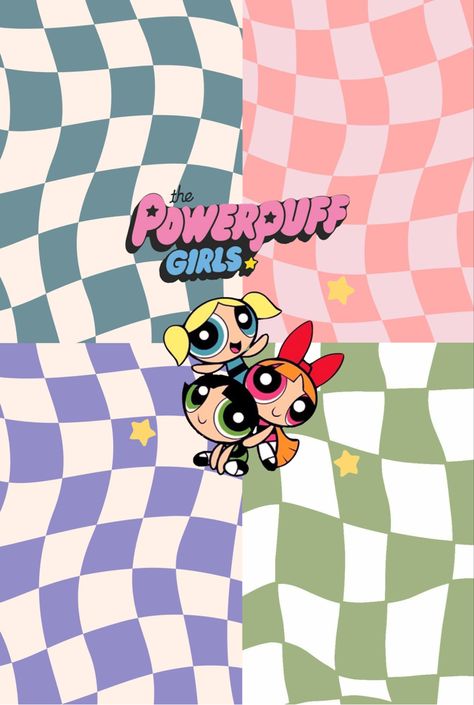 #powerpuff #wallpaper #powerpuffgirlsaesthetic #aesthetic #checkered #colorful #pastel Power Puff Wallpaper Aesthetic, Power Puff Girls Wallpapers, Aesthetic Wallpaper Powerpuff, Cute Cartoon Wallpapers Aesthetic, The Powerpuff Girls Aesthetic, Trio Gc Pfp, Powerpuff Girls Aesthetic Wallpaper, Power Puff Girls Wallpaper, The Powerpuff Girls Wallpaper