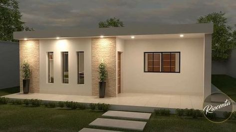 Small House Model, Apartment Bedroom Ideas, Baddie Apartment, House On A Budget, Small Modern House Plans, Homes Ideas, Mexico House, Small House Design Exterior, Modern Bungalow House