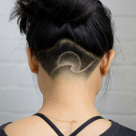 Undercut Ideas, Undercut Design, Hair Tattoo Designs, Undercut Bob Haircut, Undercut Hair Designs, Under Cut, Undercut Hairstyles Women, Undercut Hair, Undercut Long Hair