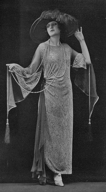 Afternoon Dress by Lucile, 1923 1920s Formal Dresses, 1923 Fashion, Lady Duff Gordon, Titanic Survivor, 1920s Women, Fashion 1920s, Paul Poiret, 1920s Outfits, 1920's Style