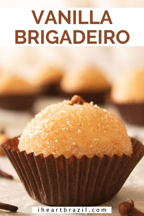 Cinnamon Vanilla Brigadeiro Recipe - The Perfect Fall Fudge • I Heart Brazil Brazilian Recipes Dessert, Fall Fudge, Brigadeiro Recipe, Brazil Food, Brazilian Desserts, Brazilian Recipes, Truffle Recipe, Brazilian Food, Candy Boxes