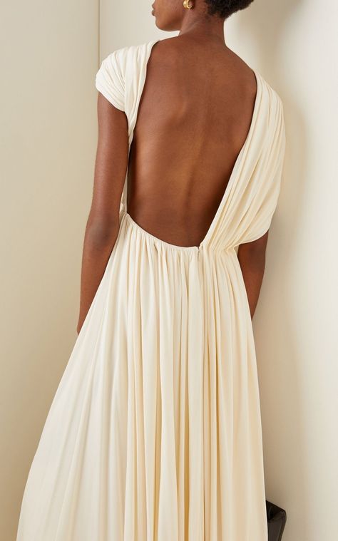 Jersey Maxi Dress, Maxi Jersey Dress, Crepe Dress, Inspiration Mode, Mode Inspiration, White Mini Dress, Wedding Guest Outfit, Moda Operandi, Look Fashion