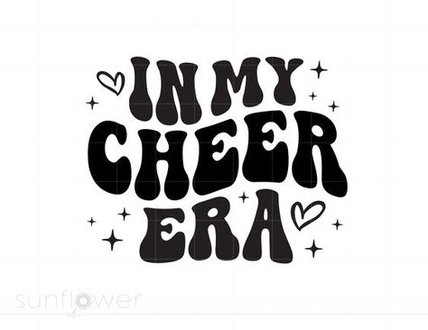 In My Cheerleader Era, Cheer Widgets, Cheerleading Cricut Ideas, Cheerleading Svg Files Free, In My Cheer Era, Cheer Signs For Cheerleaders, Cheerleading Backgrounds, Cheer Svg Files Free, Cheer Wallpapers Iphone