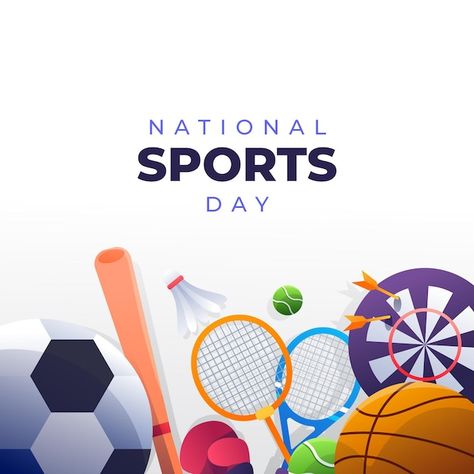 National Sports Day Poster, Sports Day Banner Design, Sports Day Background, National Sport Day, Sports Day Banner, Sports Day Decoration, Sports Day Poster, Sports Illustrations Art, Easy English Grammar