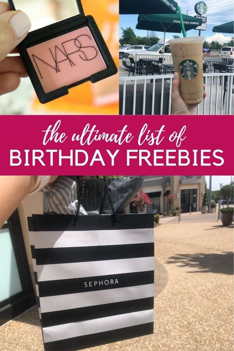 The ULTIMATE List of Birthday Freebies You can get this year! Over 65 Different Freebies to Choose From! Places That Give You Free Stuff On Your Birthday List, Free Birthday Stuff 2023, Free Things On Your Birthday List, List Of Birthday Freebies, Free Stuff On Your Birthday List, Birthday Deals Free Stuff, Where Can I Get Free Stuff On My Birthday, Free Birthday Stuff List, Bday Freebies List