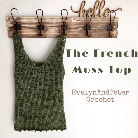 Hi everyone! Im SO excited to share with you guys the pattern for my French Moss Top! This is my very first Tunisian crochet pattern I am releasing so i’m a bit nervous. This was also my very first youtube tutorial! When Lion Brand Yarn contacted me to offer yarn support on a pattern, I decided I wanted to do something completely different. I wanted to challenge myself and do something outside of my comfort zone. I think I ended up doing exactly that! I found out through this process that I actu Tunisian Crochet Pattern, Tunisian Crochet Hook, Tunisian Crochet Patterns, Im So Excited, Mode Crochet, Crochet Summer Tops, Lion Brand Yarn, Crochet Tank, Granny Square Crochet Pattern