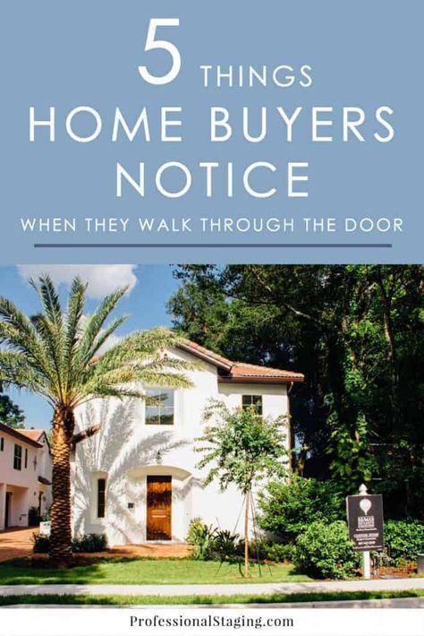 The key to making your home appealing to buyers is to look at it through their eyes. Here are 5 things home buyers instantly notice when they tour a listing. Shabby Chic Banners, Home Improvement Loans, Home Staging Tips, Brick Veneer, Sell Your House Fast, Home Selling Tips, Selling Your House, Real Estate Tips, House Smells