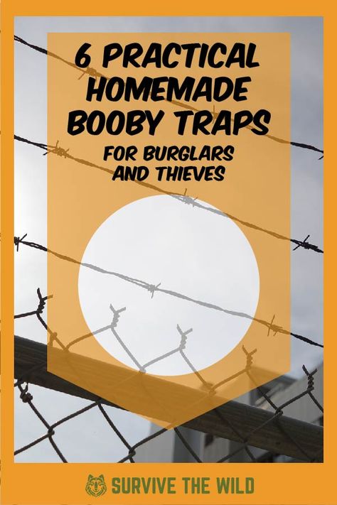 6-practical-homemade-booby-traps-for-burglars-and-thieves-1 Trip Wire Alarm, Booby Traps, Survival Skills Emergency Preparedness, Survival Books, Doomsday Prepping, Surviving In The Wild, Survival Skills Life Hacks, Survival Life Hacks, Survival Stuff