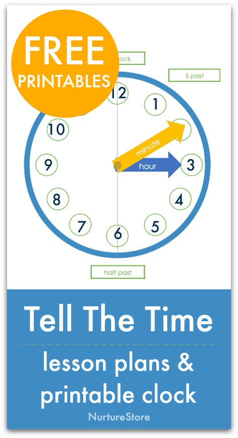 Telling Time Lesson Plan, Learning To Tell Time Free Printable, Tell The Time Worksheets Free Printable, Teaching Clock Printable, Telling Time Worksheets Free Printable Kindergarten, Teaching Clocks To Kids, How To Tell Time For Kids, Learning Time Clock Free Printable, Clock Hands Printable