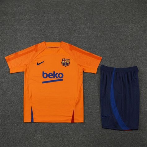 Barcelona 22/23 Training Jersey Kit - Orange Football Training Kit, Barcelona Training, Training Kit, Football Training, Football Kits, Fc Barcelona, Football Shirts, Passion For Fashion, Barcelona