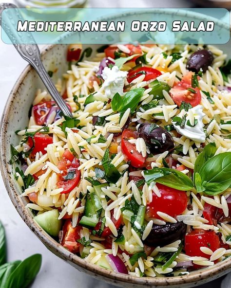 Mediterranean Orzo Salad Recipe - Friendlywell Pasta Salad Orzo, Salad Orzo, Cheese Log Recipes, Summer Suppers, Mediterranean Orzo Salad, Mediterranean Orzo, Great Salad Recipes, Orzo Salad Recipes, Vegetable Quiche